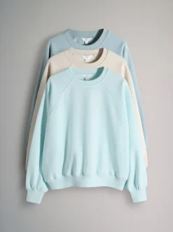 The Set 3 Pack Raglan Sweat Tops