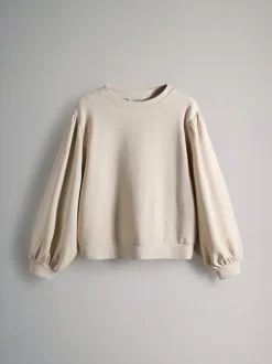 The Set 2 Pack Relaxed Crew Neck Puff Sleeve Sweatshirts