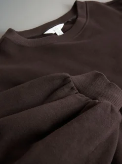 The Set 2 Pack Relaxed Crew Neck Puff Sleeve Sweatshirts
