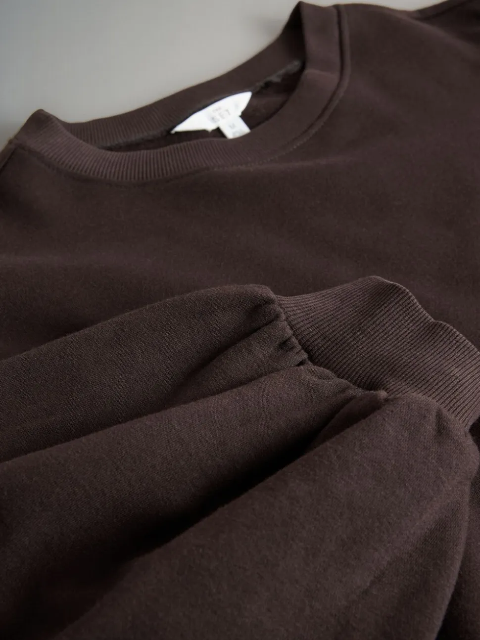 The Set 2 Pack Relaxed Crew Neck Puff Sleeve Sweatshirts