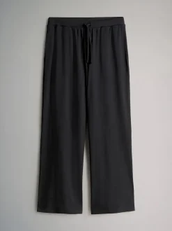 The Set 2 Pack Ribbed Jersey Wide Leg Trouser