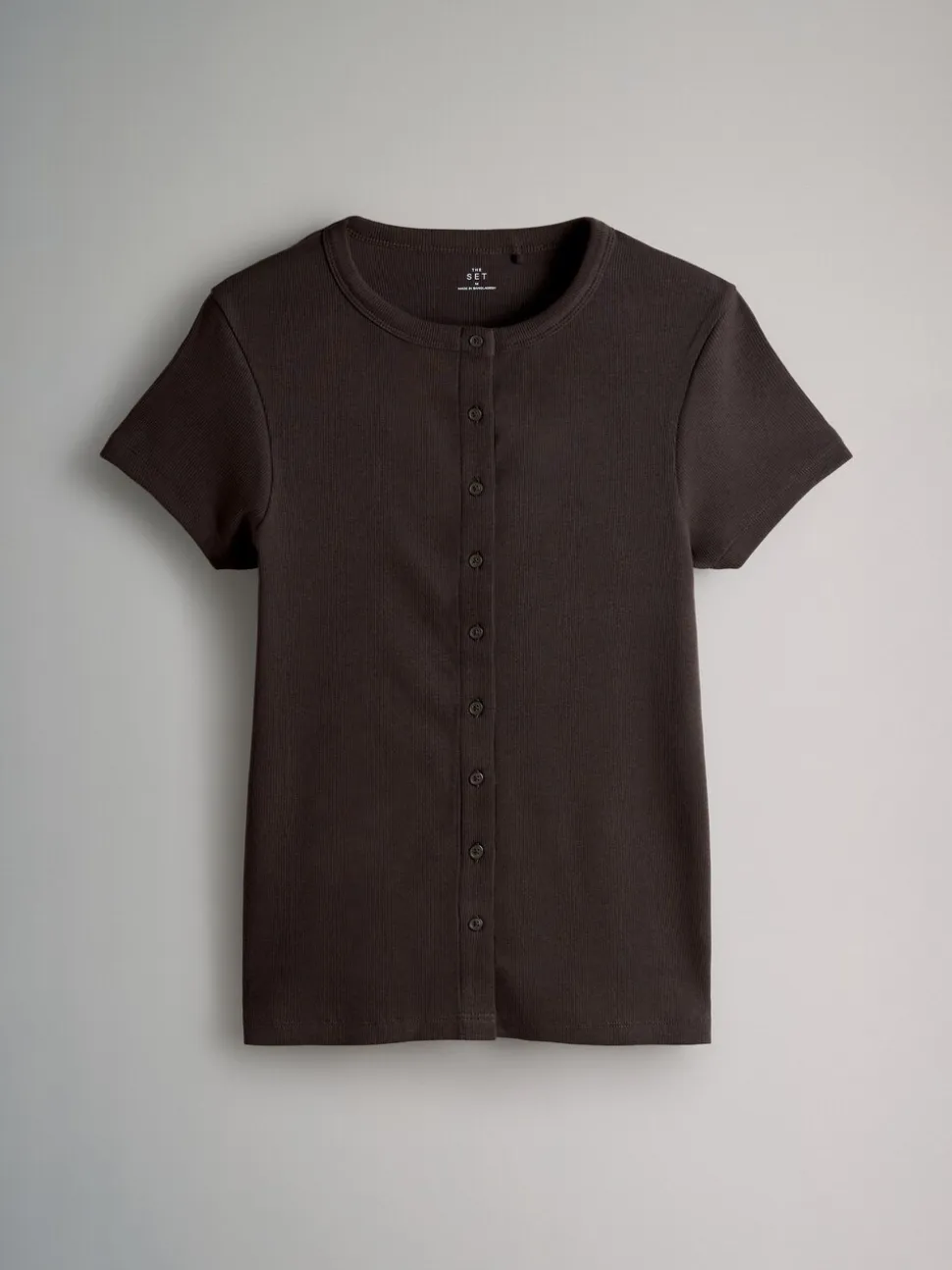The Set 3 Pack Short Sleeve Button Through Rib T-Shirts