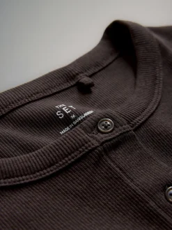 The Set 3 Pack Short Sleeve Button Through Rib T-Shirts