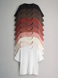 The Set 10 Pack Short Sleeve Relaxed Fit Crew Neck T-Shirts