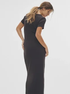 The Set 3 Pack Short Sleeve Ribbed Midi Dresses