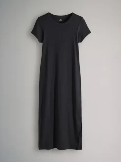 The Set 3 Pack Short Sleeve Ribbed Midi Dresses