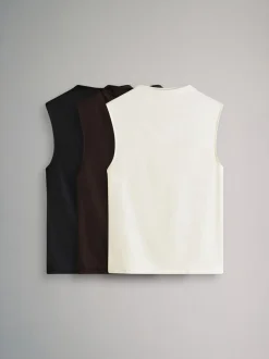 The Set 3 Pack Soft Touch High Neck Tops