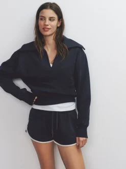 The Set 2 Pack Trophy Neck Long Sleeve Sweat Tops