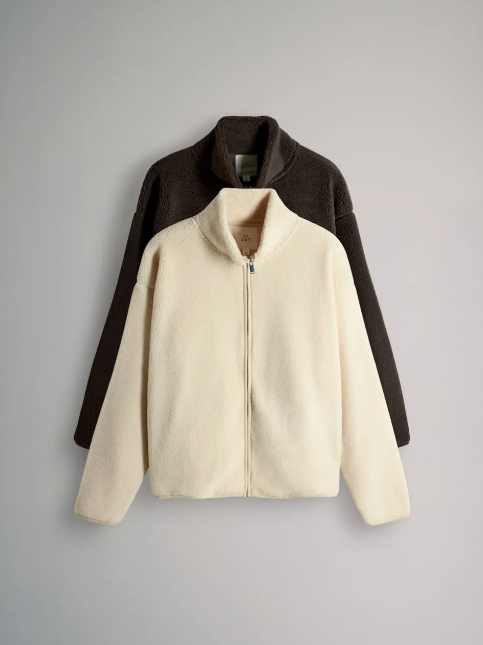 The Set 2 Pack Zip Through Borg Fleeces