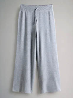 The Set Knitted Ribbed Hoodie and Wide Leg Trouser Co-ord