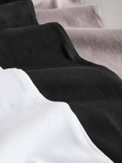 The Set verpakking van 3 geribbelde T-shirts met korte mouwen en V-hals
