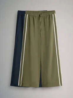 The Set Wide Leg Side Stripe Trackpants 2 Pack