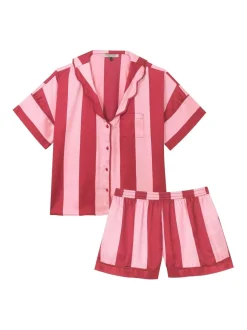 Their Nibs Stripe Satin Oversized Short Pyjamas Set