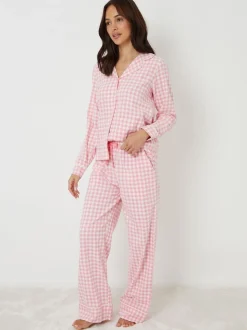 Threadbare Check Long Sleeve Pyjamas Set