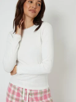 Threadbare Crew Neck Long Sleeve Check Pyjamas Set