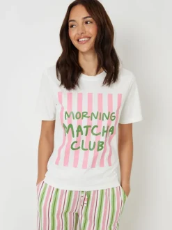 Threadbare Graphic Print Short Sleeve Pyjamas Set