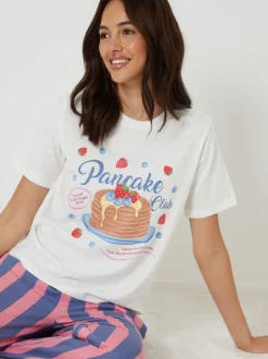Threadbare Graphic Print Short Sleeve Pyjamas Set