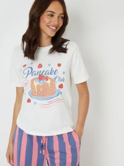 Threadbare Graphic Print Short Sleeve Pyjamas Set