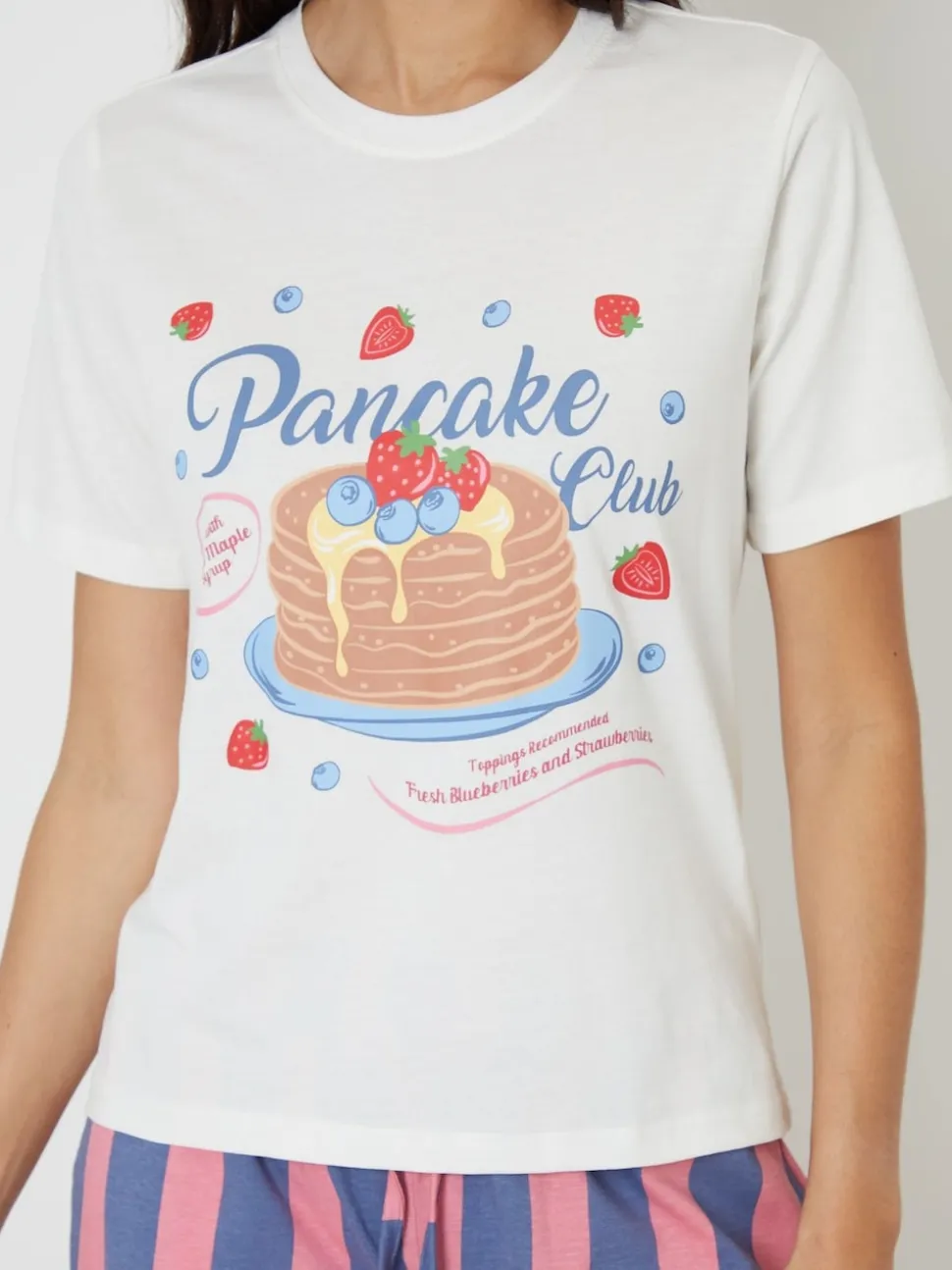 Threadbare Graphic Print Short Sleeve Pyjamas Set