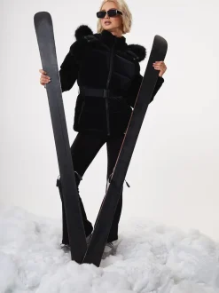 Threadbare High Shine Belted Parka Ski Jacket