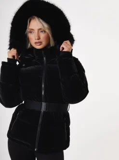 Threadbare High Shine Belted Parka Ski Jacket