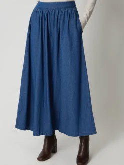 Threadbare Pull On Denim Midaxi Skirt