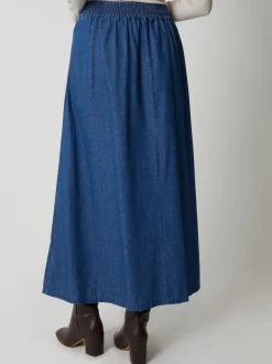 Threadbare Pull On Denim Midaxi Skirt