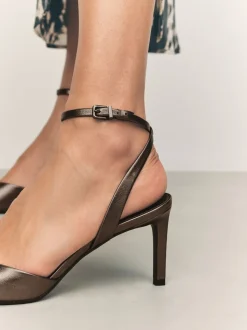 Tin - Premium leren sandalen met peeptoe en hak