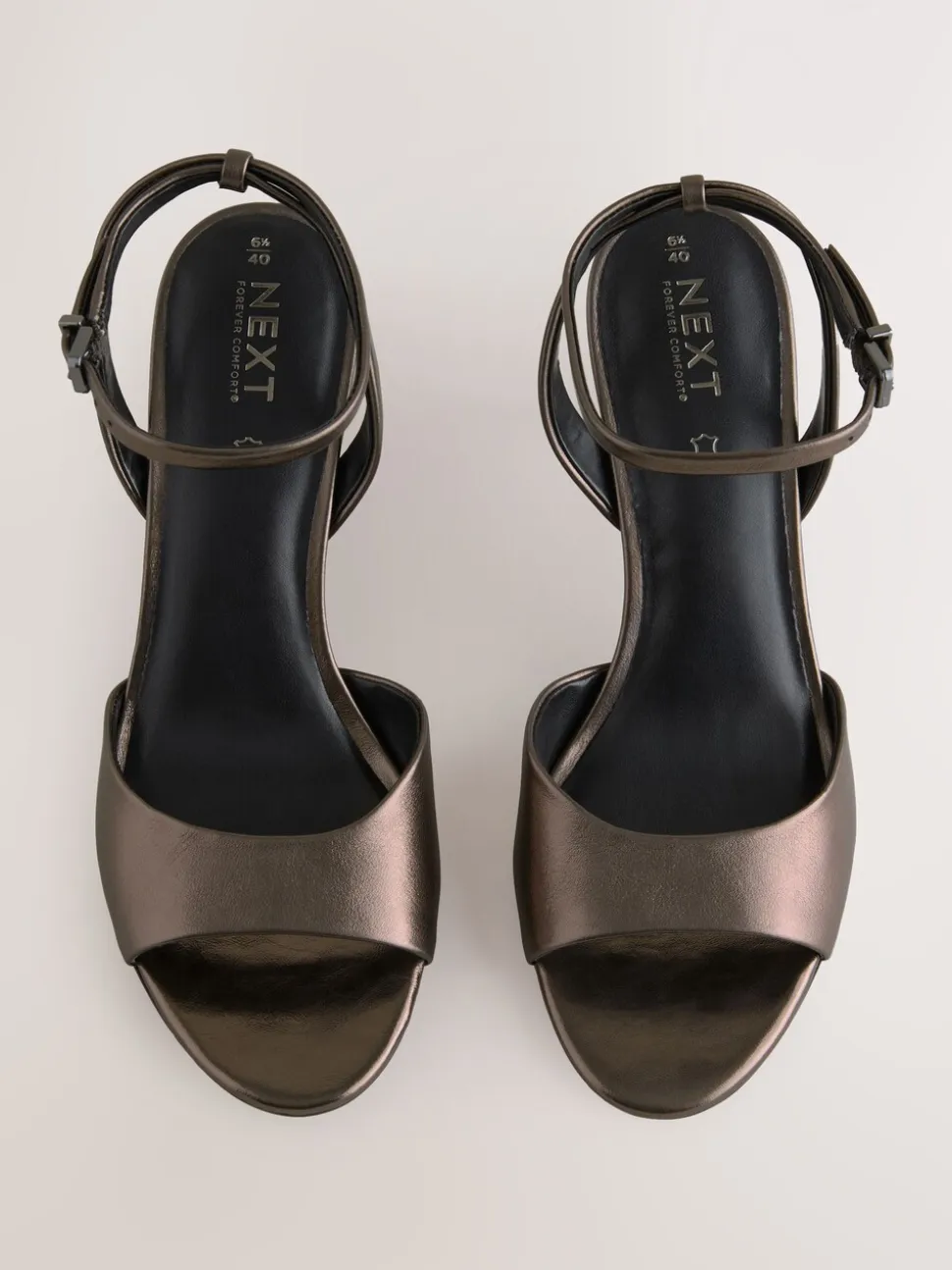 Tin - Premium leren sandalen met peeptoe en hak