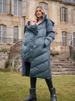 Tingrijs - Seraphine Lange 3-In-1 Zwangerschaps- en Draagjas Puffa Coat