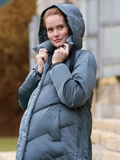 Tingrijs - Seraphine Lange 3-In-1 Zwangerschaps- en Draagjas Puffa Coat