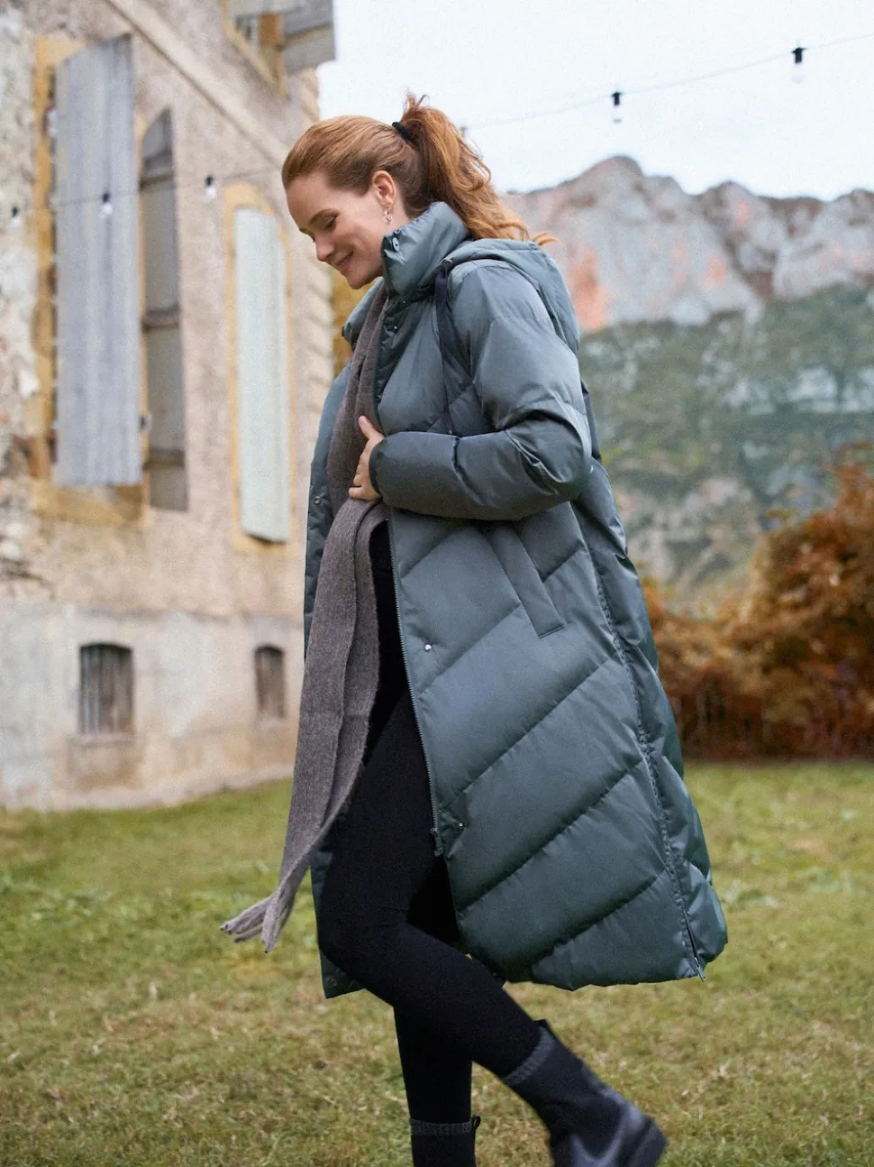Tingrijs - Seraphine Lange 3-In-1 Zwangerschaps- en Draagjas Puffa Coat