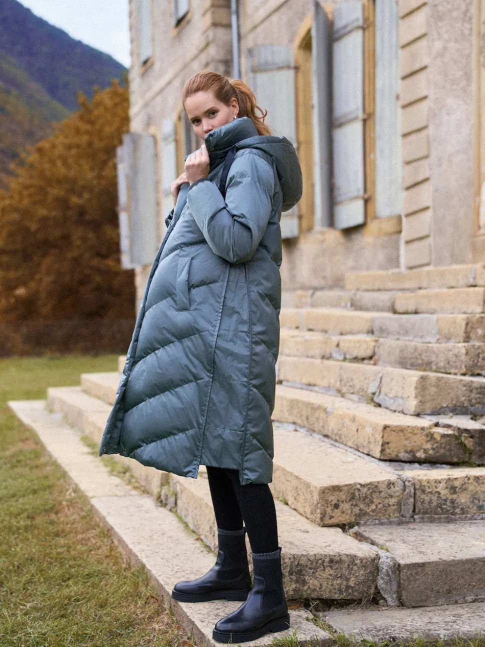 Tingrijs - Seraphine Lange 3-In-1 Zwangerschaps- en Draagjas Puffa Coat