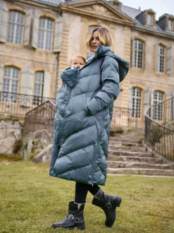 Tingrijs - Seraphine Lange 3-In-1 Zwangerschaps- en Draagjas Puffa Coat