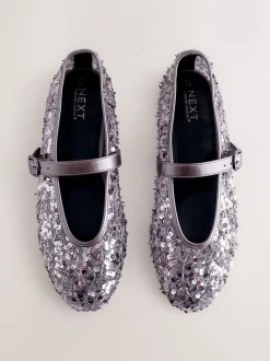 Tinkleurig met lovertjes - Mary Jane-schoenen met versierde pailletten van Forever Comfort®