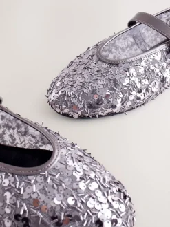 Tinkleurig met lovertjes - Mary Jane-schoenen met versierde pailletten van Forever Comfort®
