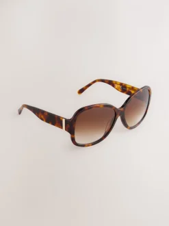 Tortoise bruin - Acetate Wrap Sunglasses