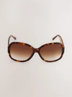 Tortoise bruin - Acetate Wrap Sunglasses