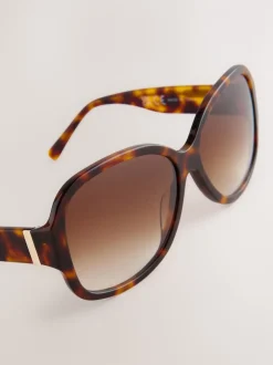 Tortoise bruin - Acetate Wrap Sunglasses