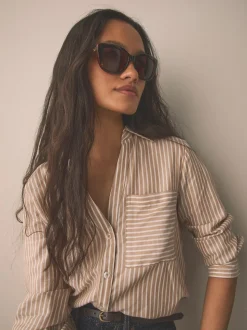 Tortoise bruin - Chain Arm Sunglasses
