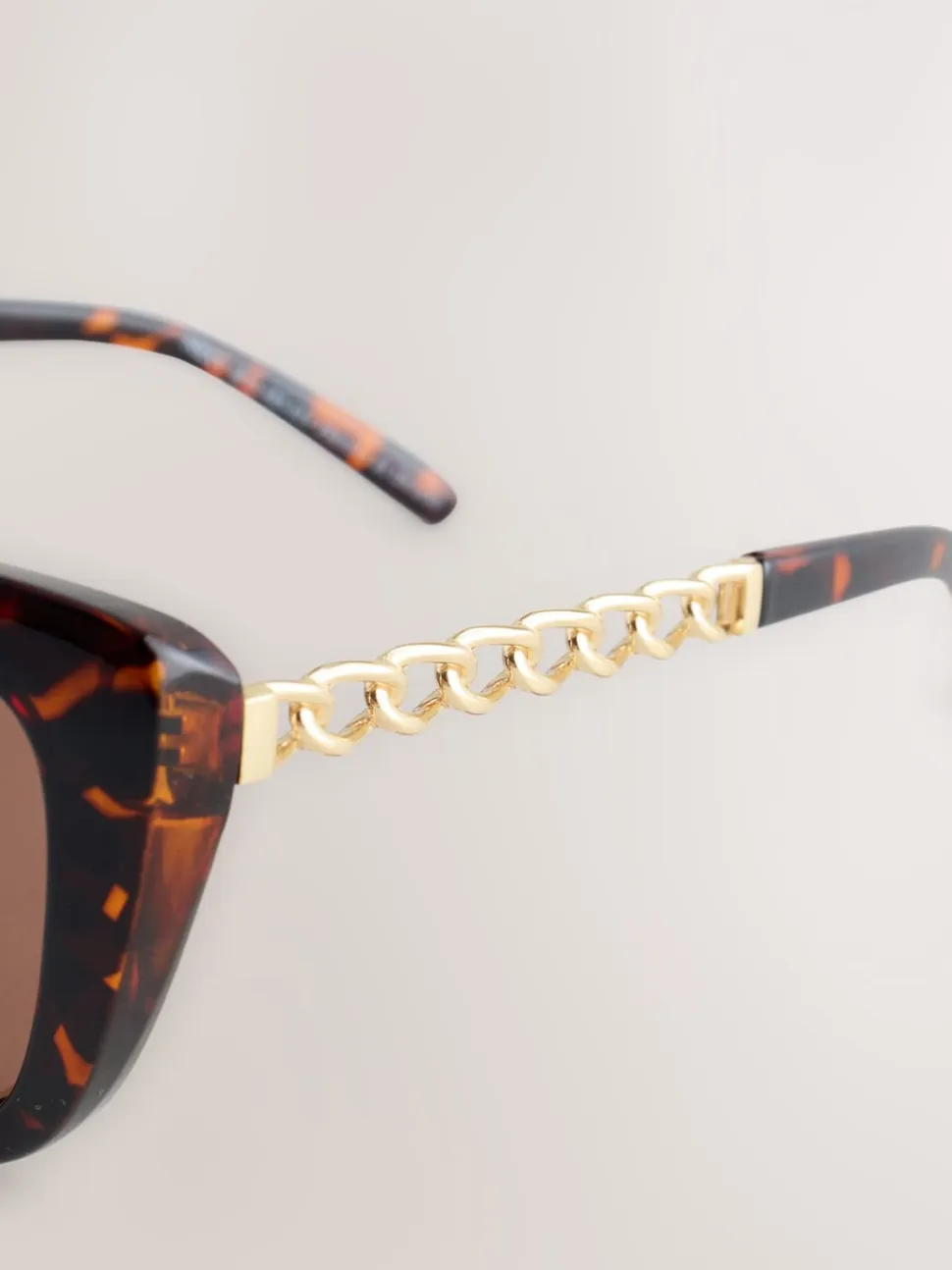 Tortoise bruin - Chain Arm Sunglasses