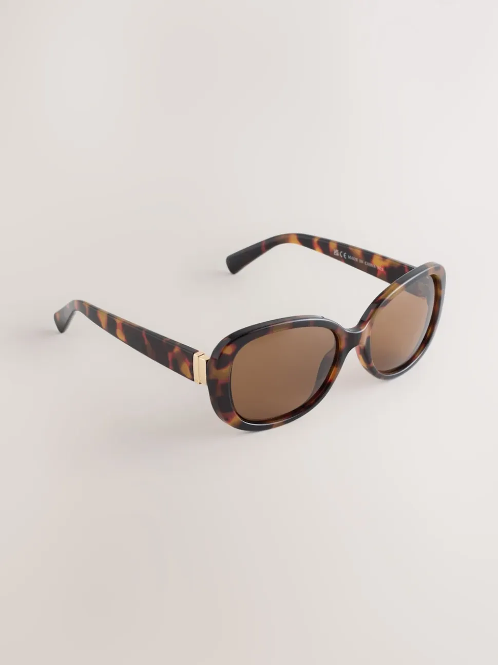 Tortoise bruin - Square Wrap Sunglasses
