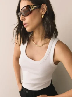 Tortoise bruin - Wrap Around Sunglasses