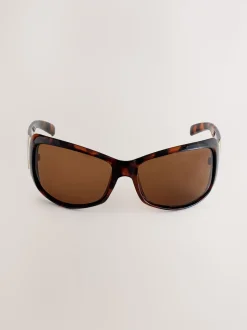 Tortoise bruin - Wrap Around Sunglasses