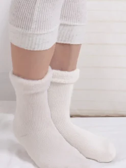 Totes geborstelde thermische bedsokken voor dames set van 2
