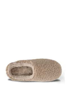 Totes Isotoner Ladies Borg Swept Back Mules