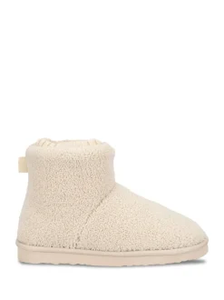 Totes Isotoner Ladies Borg Boots With Cuff Detail