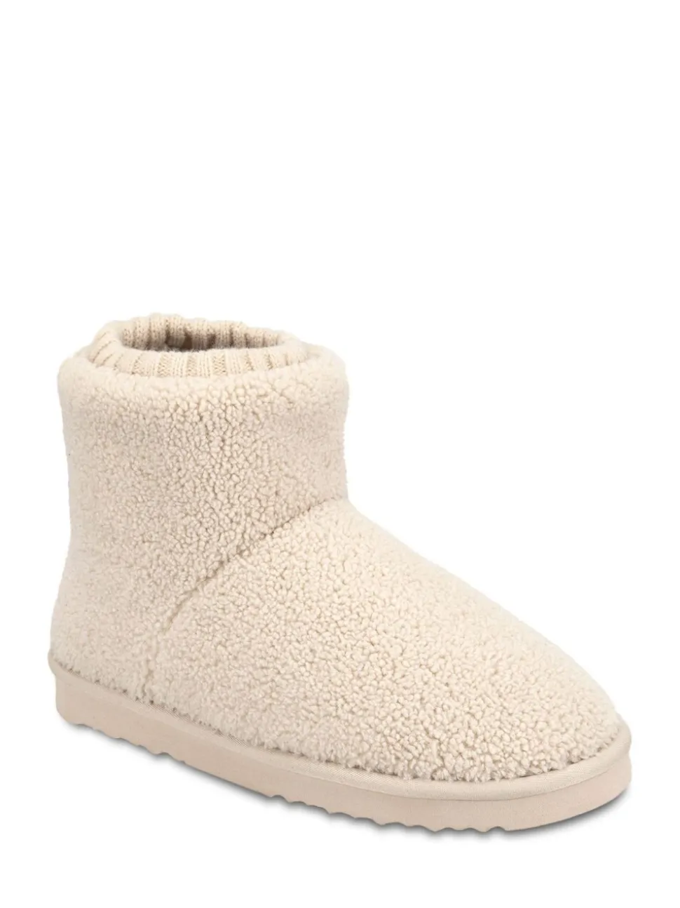 Totes Isotoner Ladies Borg Boots With Cuff Detail