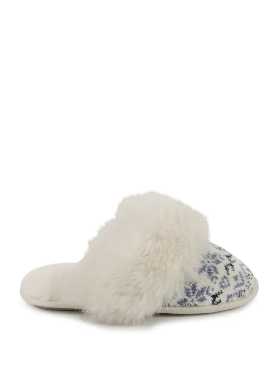 Totes Toasties Ladies Fair Isle Knit Mule Slippers