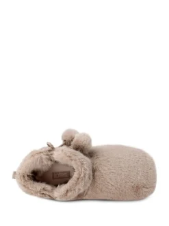 Totes Toasties Ladies Faux Fur Boot Slippers